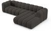 Micadoni Modulares Ecksofa Lupine 4-Sitzer Rechts Chenille Eden Dunkelgrau Bild 3