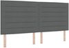 vidaXL Boxspringbett mit Matratze Dunkelgrau 200 x 200 cm Stoff 3342817 Bild 2