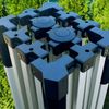 Profi-Faltpavillon sturmfest 2x3m ALU EXCLUSIVE (3 Wände) - mit 3 Wänden - Blau Bild 4