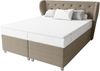 99rooms Hermes Boxspringbett 160x200 cm Strukturstoff INARI Hellbraun Taschen-Federung Bild 4