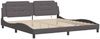 Doppelbett, Bettgestell Modernen mit LED ohne Matratze Grau 200x200 cm d1412e Bild 3