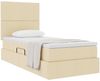 vidaXL Aufbewahrungsbett mit Matratze Creme 90 x 200 cm Polyester 3371695 Bild 3