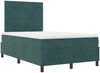 vidaXL Boxspringbett mit Matratze Dunkelgrün 120 x 200 cm Samt 3339827 Bild 5