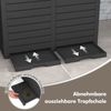 235 L Mülleimer mit Doppeldeckel & Ausziehbarer Auffangschale & Griff Outdoor Mülltonne Schwarz Bild 4