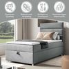 Best for Home Boxspringbett mit Bettkasten Trinity K-4 SINGLE Bonell-Matratze inkl. Topper H3 (Einzelbett, Polsterbett mit gepolstertes Kopfteil, Jugendbett, Kinderbett versch. Größen, 70x200 80x200 90x200 100x200 cm), verschiedene Liefermöglichkeiten,... Bild 3