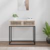Konsolentisch, Beistelltisch, Konsole Weiß 80x30x75 cm Holzwerkstoff und Eisen Bild 2