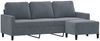 vidaXL 3-Sitzer-Sofa mit Hocker Dunkelgrau 180 cm Samt 3201056 Bild 3
