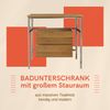 Badunterschrank Salonia aus Teakholz und Edelstahl - Breite vom Unterschrank: 80 cm Bild 2