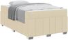 vidaXL Bettrahmen mit Matratze Creme 120 x 200 cm Stoff 3398284 Bild 2