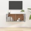 TV-Wandschrank, TV-Hängeboard Fernsehschrank Betongrau 100x34,5x40 cm Bild 3