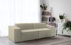 Dmora 2-Sitzer festes Sofa Lepidolite, modulares lineares Sofa, modernes Wohnzimmersofa aus Stoff, 100 % Made in Italy, cm 220x95h70, Beige Bild 2