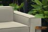 Dmora 2-Sitzer festes Sofa Lepidolite, modulares lineares Sofa, modernes Wohnzimmersofa aus Stoff, 100 % Made in Italy, cm 220x95h70, Beige Bild 4