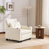 3-in-1 Schlafsofa Sessel Liegestuhl ausziehbar,Verstellbares Klappsofa mit drei Neigungswinkeln, weicher Schaumstoffpolsterung,Weiß Bild 5