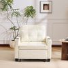 3-in-1 Schlafsofa Sessel Liegestuhl ausziehbar,Verstellbares Klappsofa mit drei Neigungswinkeln, weicher Schaumstoffpolsterung,Weiß Bild 3