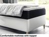 MEBLINI Kinderbett mit Bettkasten MAYA 1 90x200 Links – H3/Schwarz Samt Gepolstert Einzelbett mit Matratze - Polsterbett mit Stauraum - Bett mit Kopfteil – Stauraumbett Bild 4
