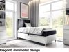 MEBLINI Kinderbett mit Bettkasten MAYA 1 90x200 Links – H3/Schwarz Samt Gepolstert Einzelbett mit Matratze - Polsterbett mit Stauraum - Bett mit Kopfteil – Stauraumbett Bild 2
