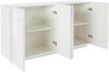 Dmora Kommode Augusto, 4-türiges Küchen-Sideboard, Wohnzimmer-Buffet, 100 % Made in Italy, 162 x 44 x 86 cm, glänzendes Weiß, Bild 4