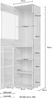 OTTO home Vitrine VETRO: Fronten aus Massivholz, Korpus aus Melamin, 1Glastür Eiche B/T/H:50/40/190cm,3Variable einlegeboden,Türanschlag L/R,5Fächer Bild 4