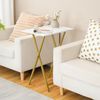 Beistelltisch Klappbar 2er Set Marmor Gold Industriestil Snack TV Tray Bild 5