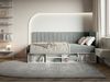 Selsey 'Ventrio' Jugendbett rechtsseitig mit Regalen, Easy-Clean-Samtbezug, grau, 90x200 cm Bild 2