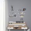 Regal 3er Set Wandregal, MDF Holz, Tiefe 15cm, 60/45/30cm, Weiß U-Form Wandboard LWS66W Bild 4