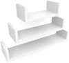 Regal 3er Set Wandregal, MDF Holz, Tiefe 15cm, 60/45/30cm, Weiß U-Form Wandboard LWS66W Bild 2
