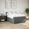vidaXL Boxspringbett mit Matratze Dunkelgrau 160x200 cm Stoff 3289025 Bild 4