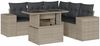 vidaXL 6-tlg. Garten-Sofagarnitur mit Kissen Hellgrau Poly Rattan 3269162 Bild 2