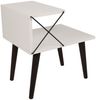 Nachttisch, 'Cross', 55 x 40 x 50, Weiß Bild 5