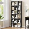 MSMASK Bücherregal Freistehend Bücherschrank mit 6 Ebenen und 12 offenen Fächern, 1-tlg, 173x60x24 cm – Ideal für Wohn- und Arbeitszimmer Bild 2