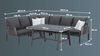 Primaster 'Apulia' Dining Lounge Set mit 3 Sofas und Tisch, Aluminium grau Bild 4