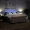 vidaXL Boxspringbett mit Matratze Taupe 200x200 cm Stoff 3288306 Bild 5