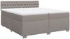 vidaXL Boxspringbett mit Matratze Taupe 200x200 cm Stoff 3288306 Bild 3