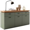 Sideboard Marlena / Moniz, Holzwerkstoff, Grün, Holzfarben, 156 x 83 x 44 cm Bild 3