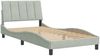 vidaXL Bettgestell ohne Matratze "Hanko" Hellgrau 100x200 cm Samt 3207831 Bild 3