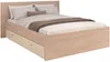 Vente-unique - VELONA Bett Holz, Platte BeigeBeige - B 243 cm x H 82,6 cm x L 164,4 cm Bild 3