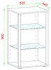 VCM Standvitrine Glasol 918779 Weiß H. 90 x B. 52 x T. 44 cm Bild 4