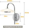 ZMH LED Wandlampe Innen Wandleuchte - Schlafzimmerlampe Modern Design Flurlampe 3000K Warmweiß Wandbeleuchtung Chrom Glas Metall Rund Schlafzimmer Beleuchtung für Flur Treppenhaus Wohnzimmer Hotel Bild 4