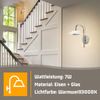 ZMH LED Wandlampe Innen Wandleuchte - Schlafzimmerlampe Modern Design Flurlampe 3000K Warmweiß Wandbeleuchtung Chrom Glas Metall Rund Schlafzimmer Beleuchtung für Flur Treppenhaus Wohnzimmer Hotel Bild 3