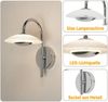 ZMH LED Wandlampe Innen Wandleuchte - Schlafzimmerlampe Modern Design Flurlampe 3000K Warmweiß Wandbeleuchtung Chrom Glas Metall Rund Schlafzimmer Beleuchtung für Flur Treppenhaus Wohnzimmer Hotel Bild 2