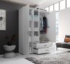 Kleiderschrank >Ivar< in Weiß - 125x190x51cm (BxHxT) Bild 4