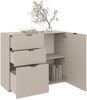 Carryhome 'TINO OFFICE' Kommode, MDF Kaschmir, 104.8 x 87.4 x 40.1 cm, mit Softclose Bild 2