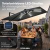 STEELSØN 'Lyrion' Sonnenschirm LED Solar 300x300 cm quadratisch, neigbar und 360-Grad drehbar, anthrazit, Ampelschirm inkl. Abdeckung, UV50+ Bild 4