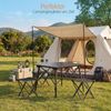 Sekey Aluminium Faltbar Campingtisch Klappbar Höhenverstellbar Klapptisch Ultraleicht, Schwarz Bild 4