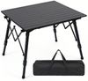 Sekey Aluminium Faltbar Campingtisch Klappbar Höhenverstellbar Klapptisch Ultraleicht, Schwarz Bild 2