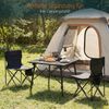 Sekey Aluminium Faltbar Campingtisch Klappbar Höhenverstellbar Klapptisch Ultraleicht, Schwarz Bild 3