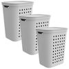 ROTHO Wäschekorb 3er-Set Wäschesammler mit Deckel Jona 55l (Wäschesammlerset, 3er-Set) Bild 4