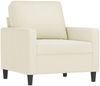 vidaXL Sessel mit Hocker Creme 60 cm Samt 3201053 Bild 4