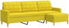 vidaXL 3-Sitzer-Sofa mit Hocker Hellgelb 210 cm Stoff 3278254 Bild 2