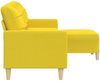 vidaXL 3-Sitzer-Sofa mit Hocker Hellgelb 210 cm Stoff 3278254 Bild 4